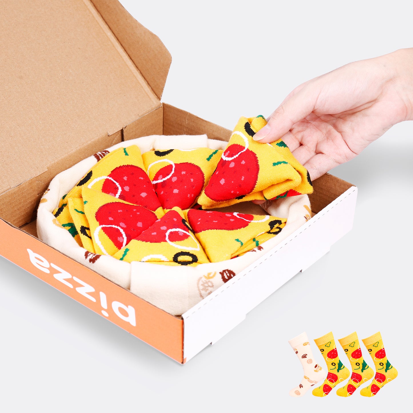 Pizza Socks (4 pairs)