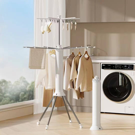 Foldable Clothes Rack with Rollers