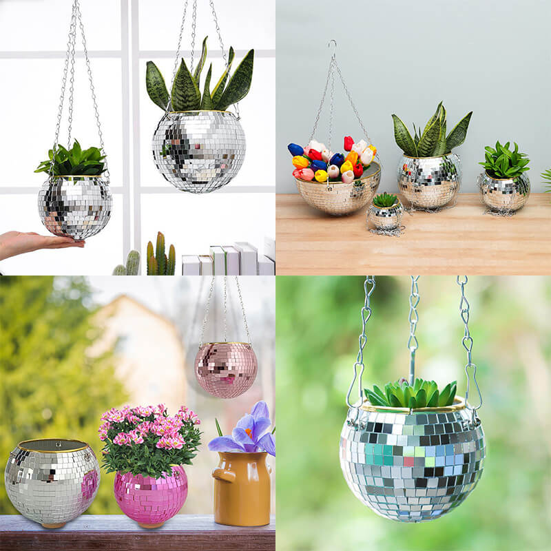 Disco Ball Flowerpot