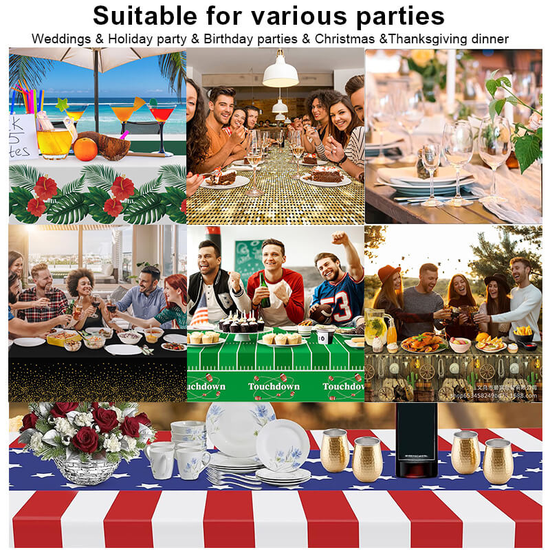 Waterproof Table Cloth for Party, Festivals, celebrations