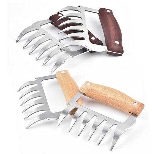 2pcs Wood Handle Barbecue Claws